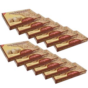 پشمک لقمه ای حاج عبدالله 350 گرم کاکائویی بسته 12 عددی